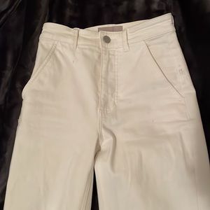 Everlane straight leg crop jeans - bone/white -00